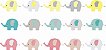 Adesivo Infantil Elefantinhos - Imagem 2
