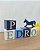 Kit Decorativo 5 Cubos Com Nome + Cavalinho Em Mdf Azul-escuro - Imagem 1