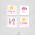 Quadro Quarto de Menina, love, chuva de amor e nomes - Imagem 1
