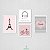Quadros menina Paris, fone, bicicleta, nome personalizado - Imagem 1