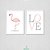 Quadro flamingo e love - Imagem 1
