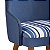 Cadeira Bontá Cor Castanho Estofado Composé Listras Azul - Imagem 3