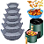 Kit 6 Formas Assadeira de Silicone Forro Reutilizável Para Air Fryer Fritadeira - Imagem 10