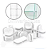 CONECTIVOS PARA BALCÃO MODULADOS KIT 08 PEÇAS - Imagem 1