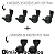 CONECTIVOS RODIZIO COM TRAVA E SEM TRAVA PARA BALCÃO DE VIDRO 4 mm ( KIT COMPLETO 06 PEÇAS ) - Imagem 3