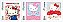 2024 - 50 anos da Hello Kitty - série 3 selos institucionais - Imagem 1