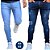 Kit 02 Calças Masculina Skinny Com Elastano Linha Premium - Imagem 1