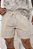 Shorts Curto Masculino Linho Bege com Cordão - Imagem 1