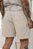 Shorts Curto Masculino Linho Bege com Cordão - Imagem 2