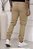 Calça Jogger Masculina Sarja Bege com Cordão Ajustável - Imagem 2