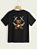 Camiseta Street Wear Preta Estampa urso na rede 100% Algodão Linha Premium - Imagem 2