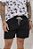 Kit 02 Shorts Curto de Linho com Cordão Preto e Bege - Imagem 4