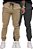 Kit 02 Calças Jogger Masculina Sarja Premium Preta e Bege - Imagem 1