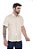 Kit 02 Camisas Floral Masculina Manga Curta Bege e Gelo - Imagem 2