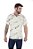 Kit 02 Camisas Floral Masculina Manga Curta Bege e Gelo - Imagem 5