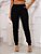 Calça Jogger Feminina Sarja Preta com Cordão Ajustável - Imagem 4