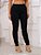 Calça Jogger Feminina Sarja Preta com Cordão Ajustável - Imagem 6