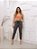 Calça Jogger Feminina Sarja Cinza com Cordão Ajustável - Imagem 2
