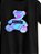 Camiseta Street Wear Preta Estampa Urso Azul 100% Algodão Linha Premium - Imagem 2