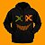 Blusão Moletom Algodão Blusa Frio Canguru Flanelado Estampa Sorriso Laranja - Imagem 1