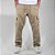 Calça Cargo Reta Masculina Bege Larga Skate Bolso Lateral Unissex - Imagem 3