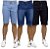 Kit 03 Bermudas Jeans Masculina Linha Premium - Imagem 1