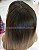 Peruca Ombre Hair Fibra Orgânica Castanho com Loiro Natural Liso com Franja - Imagem 8