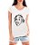 T-shirt Feminina Albert Einstein Língua Cinza Branca - Imagem 2