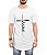 Camiseta Masculina Gospel Jesus Long Line Oversized Preta/Branca - Imagem 2