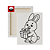Tela para pintura infantil - Coelhinho da Páscoa com Presente - Imagem 1
