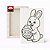 Tela para pintura infantil - Coelhinho da Páscoa com Presente - Imagem 2
