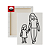Tela para Pintura Infantil - Mãe e Filha de mãos dadas - Imagem 1