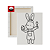 Tela para Pintura Infantil - Coelhinho pintando ovo de Páscoa - Imagem 1