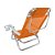 Cadeira Zaka Top Line Reclinável 5 Posições Alumínio Laranja Cítrica 120Kg - Imagem 2