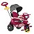 Triciclo Velobaby Bandeirante Reclinável C/Capota Passeio & Pedal Rosa 339 - Imagem 1