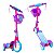 Patinete BBR Toys 3 Rodas Infantil C/ Cesto Rosa e Roxo B0002 - Imagem 4