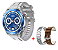 Relógio Smartwatch HW5 Max Prata + 2 Pulseiras - Imagem 1