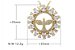 Colar Mandala Espirito Santo pingente  microzircônia de alta qualidade classificação 5A na cor cristal e vidro lapidado folheado ouro 18k. - Imagem 6