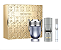 KIT PERFUME PACO RABANNE INVICTUS MASCULINO 100ML + DESODORANTE CORPORAL + TRAVEL SPRAY - Imagem 1