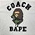 Camiseta Bape 'COACH' Branca- ENCOMENDA - Imagem 2