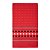 Jogo de Toalhas Banhão e Rosto - 2 Peças - Xadrez  - Vermelho - Imagem 3