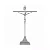 Crucifixo Estilizado Onix - c/ base - 22cm - Imagem 1