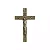 Crucifixo Mini - Jesus Cristo Ouro Velho - 9cm - Imagem 1