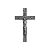 Crucifixo Mini - Jesus Cristo Prata Velha - 9cm - Imagem 1