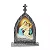Capela - Mãe Rainha C/ Oração - Prata Velha - 17cm - Metal - Imagem 1