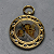 Medalhão de Berço - Anjo da Guarda/ Redondo - Strass - Dourado - Imagem 1