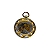 Medalhão de Berço - Anjo da Guarda/ Redondo - Strass - Dourado - Imagem 2