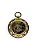 Medalhão de Berço - Anjo da Guarda Adulto/ Redondo - Strass - Dourado - Imagem 2