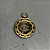 Medalhão de Berço - Anjo da Guarda Adulto/ Redondo - Strass - Dourado - Imagem 1