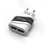 CARREGADOR UNIVERSAL USB 2A 5V C3PLUS UC-20SWHX 2 USB - Imagem 2